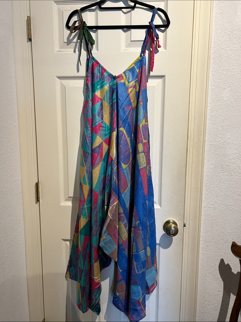 Multicolor Geometric Handkerchief Jaded Gypsy Jumpsuit One size NWT